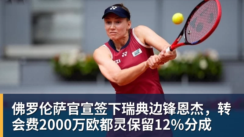 佛罗伦萨官宣签下瑞典边锋恩杰，转会费2000万欧都灵保留12%分成